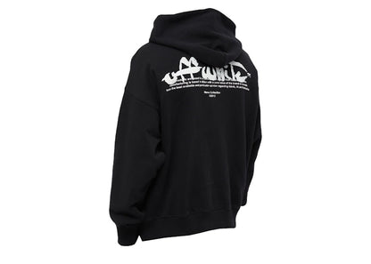 OFF-WHITE Paint Script Arrows Skate Hoodie Black/White