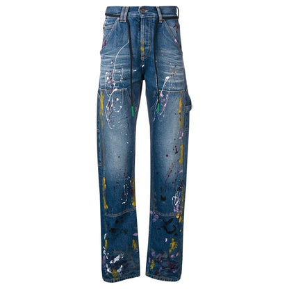 OFF-WHITE Painted Carpenter Denim Jeans Blue