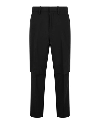 OFF-WHITE Panama Double-Layered Trousers Black