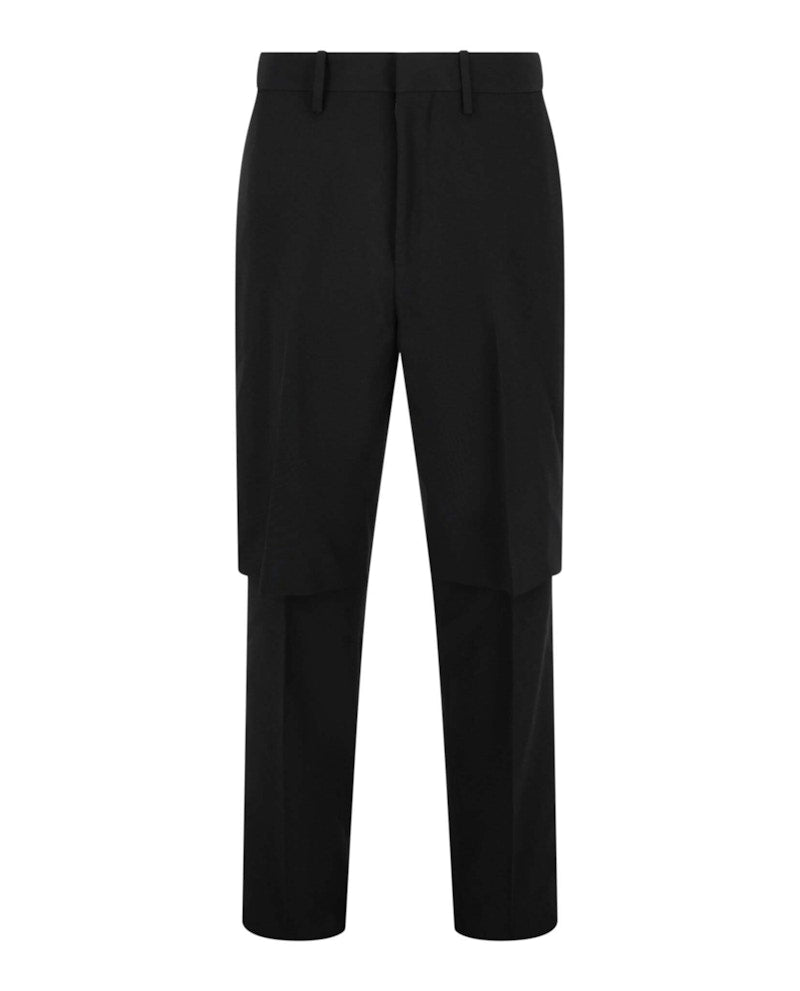 OFF-WHITE Panama Double-Layered Trousers Black