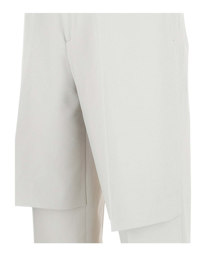 OFF-WHITE Panama Double-Layered Trousers White