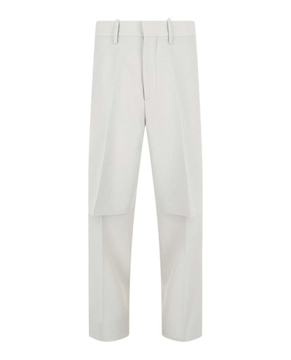 OFF-WHITE Panama Double-Layered Trousers White