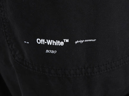 OFF-WHITE Parachute Cargo Pants Black/White