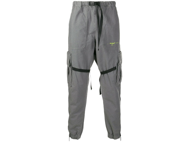 OFF-WHITE Parachute Cargo Pants Grey/Black/Green