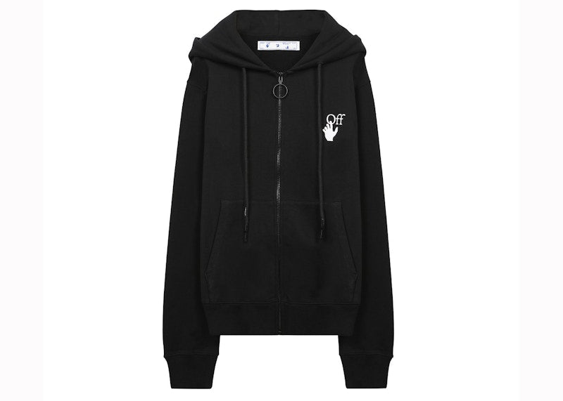 OFF-WHITE Pascal Arrows Zip Up Sweatshirt Black