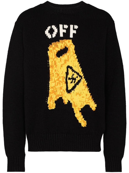 OFF-WHITE Pascal Knit Sweater Black/Yellow