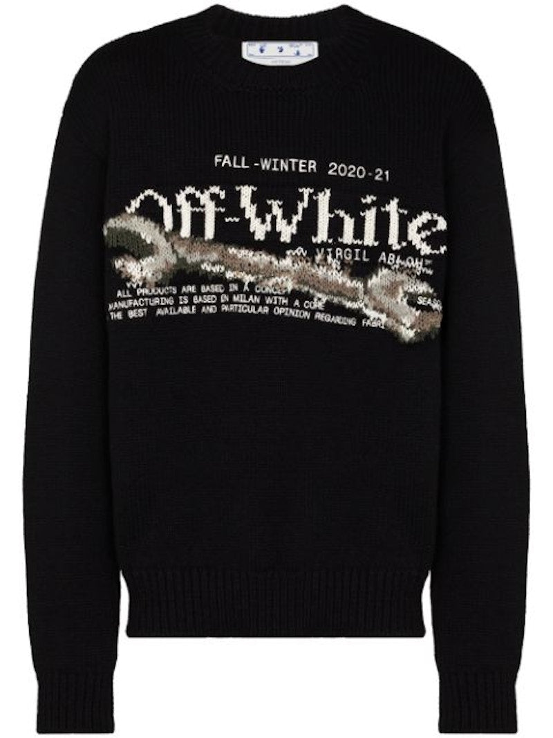 OFF-WHITE Pascal Tool Knit Sweater Black/White
