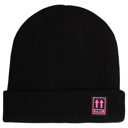 OFF-WHITE Patch Beanie Black/Pink