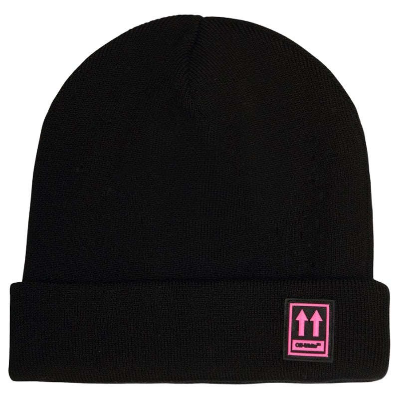 OFF-WHITE Patch Beanie Black/Pink