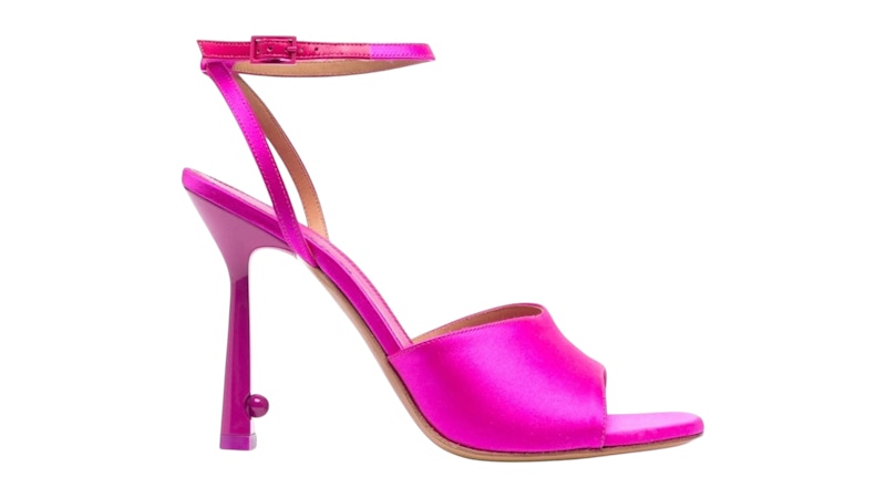 OFF-WHITE Pop Pearl Satin Heels Fushsia Pink (Women's)