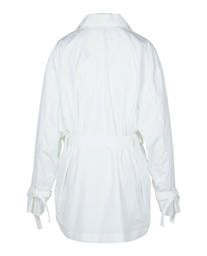 OFF-WHITE Poplin Cargo Shirt Dress White