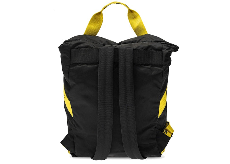 OFF-WHITE Printed Backpack Logo Applique Black/Yellow