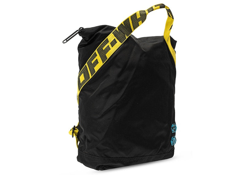 OFF-WHITE Printed Backpack Logo Applique Black/Yellow
