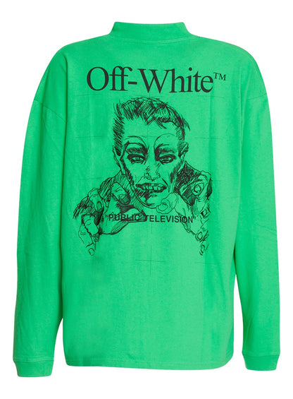 OFF-WHITE Public Television Sweatshirt Green/Black