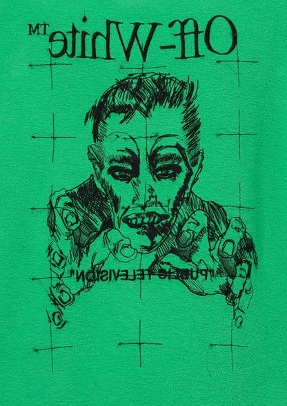 OFF-WHITE Public Television Sweatshirt Green/Black