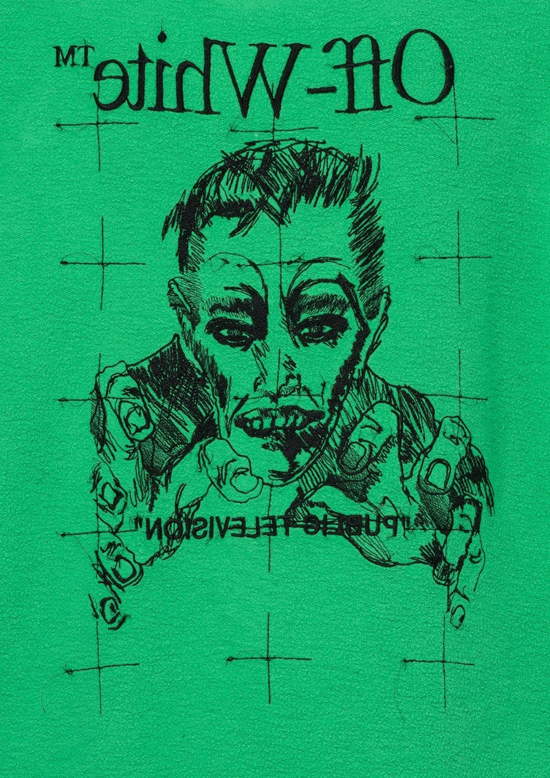 OFF-WHITE Public Television Sweatshirt Green/Black