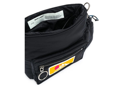 OFF-WHITE Puffy Binder Clip Shoulder Bag Black