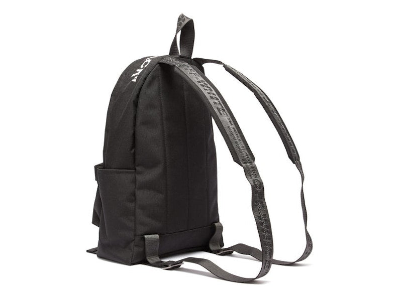 OFF-WHITE Quote Backpack Canvas Black White