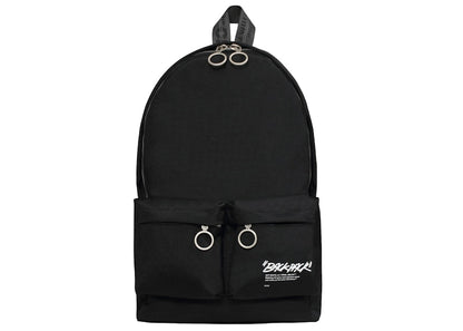 OFF-WHITE Quote Backpack Silver-tone Black/White