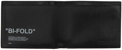 OFF-WHITE Quote Bifold Wallet "BI-FOLD" Black White