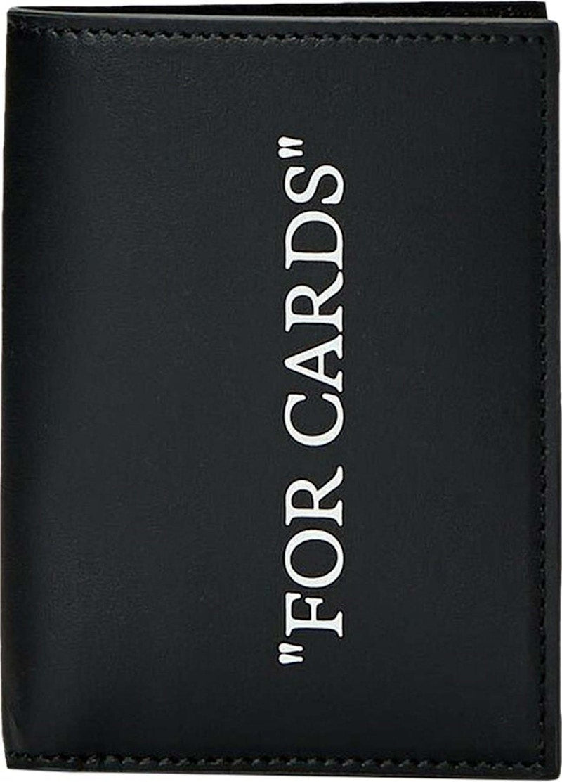 OFF-WHITE Quote Bookish Wallet Black