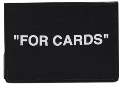 OFF-WHITE Quote "FOR CARDS" Card Holder (2 Slot) Black