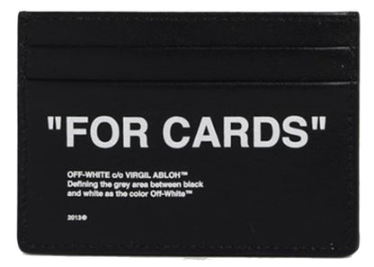 OFF-WHITE Quote "FOR CARDS" Card Holder (2 Slot) Black