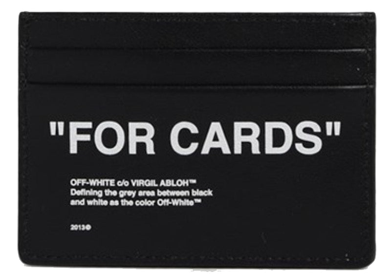 OFF-WHITE Quote "FOR CARDS" Card Holder (2 Slot) Black