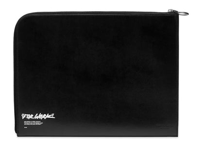 OFF-WHITE Quote "For Work" Document Folder Black White