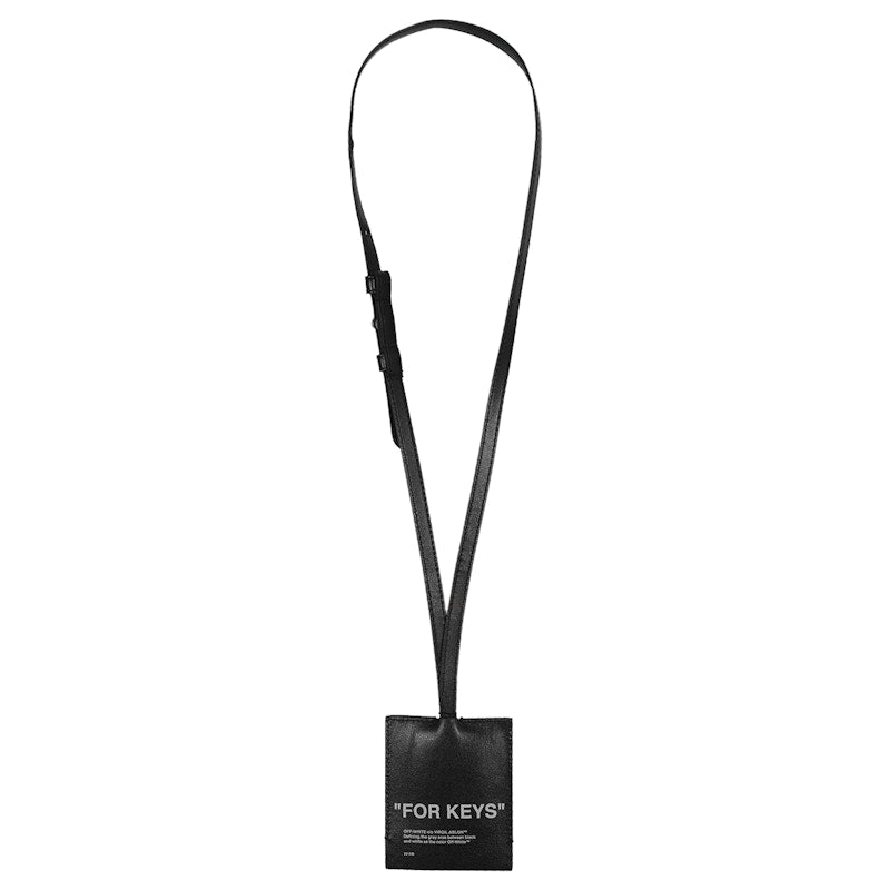 OFF-WHITE Quote Key Holder Black/White