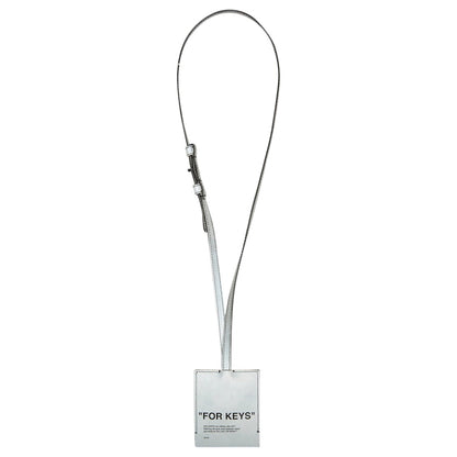 OFF-WHITE Quote Key Holder Silver/Black