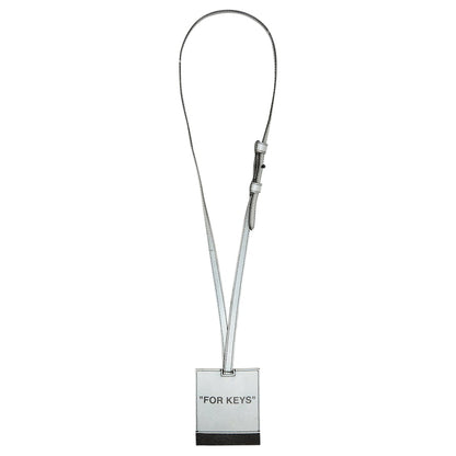 OFF-WHITE Quote Key Holder Silver/Black
