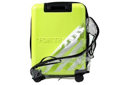 OFF-WHITE Quote Luggage "FOR TRAVEL" Fluo Yellow