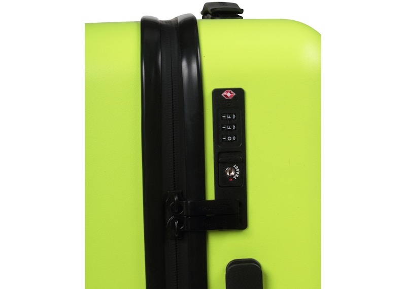 OFF-WHITE Quote Luggage "FOR TRAVEL" Fluo Yellow