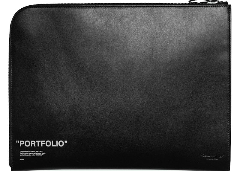 OFF-WHITE Quote "Portfolio" Document Folder Black White