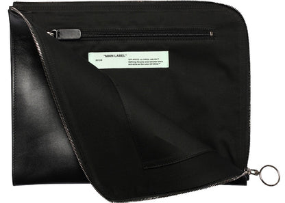 OFF-WHITE Quote "Portfolio" Document Folder Black White