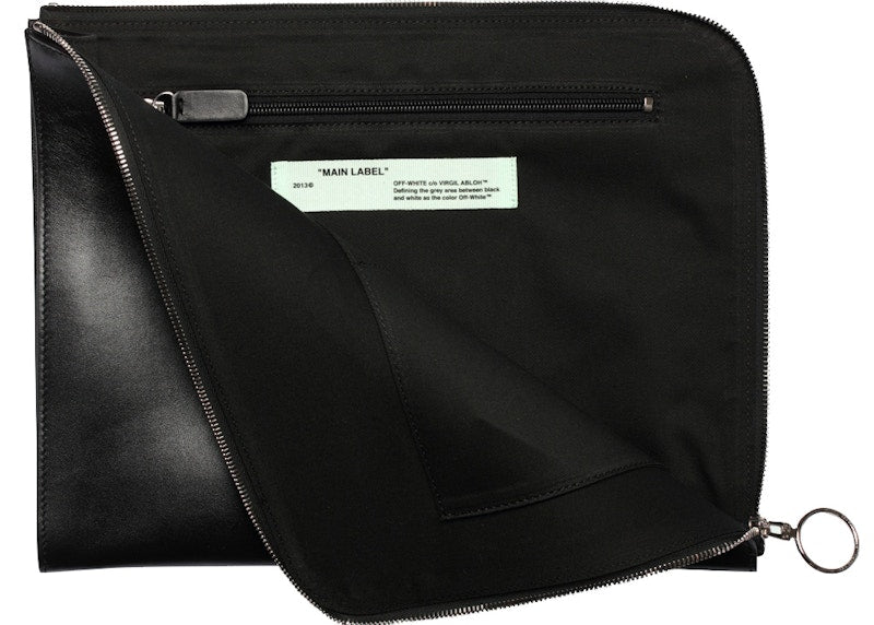 OFF-WHITE Quote "Portfolio" Document Folder Black White