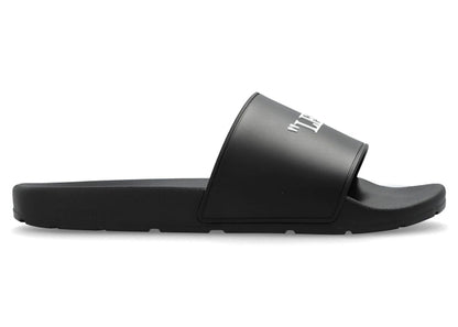 OFF-WHITE Quote Rubber Slides Black