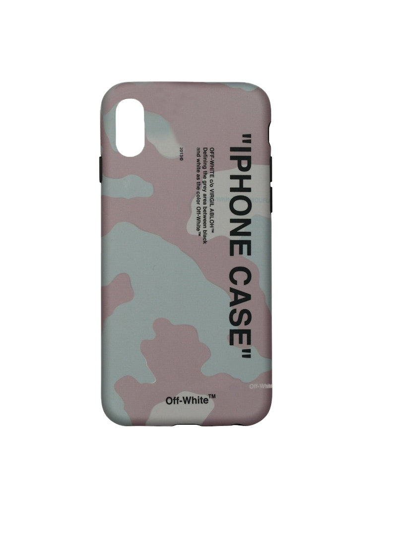 OFF-WHITE Quote iPhone X Case (SS19) Camo/Black