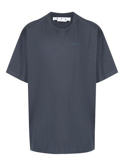 OFF-WHITE Rubber Diagonals Oversized T-Shirt Washed Black