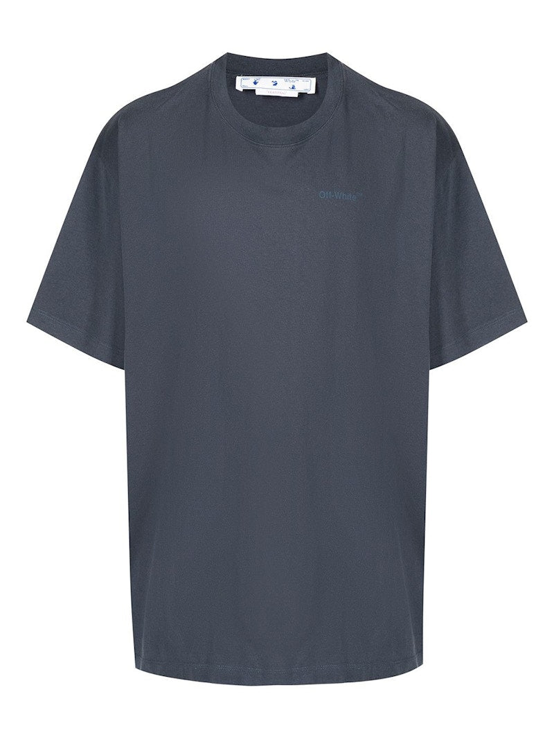 OFF-WHITE Rubber Diagonals Oversized T-Shirt Washed Black