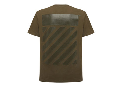 OFF-WHITE Rubber Diagonals Slim Fit T-Shirt Army Green