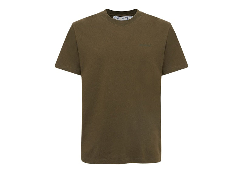 OFF-WHITE Rubber Diagonals Slim Fit T-Shirt Army Green