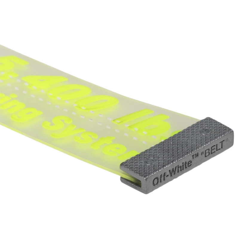OFF-WHITE Rubber Industrial Belt (SS19) Fluo Yellow