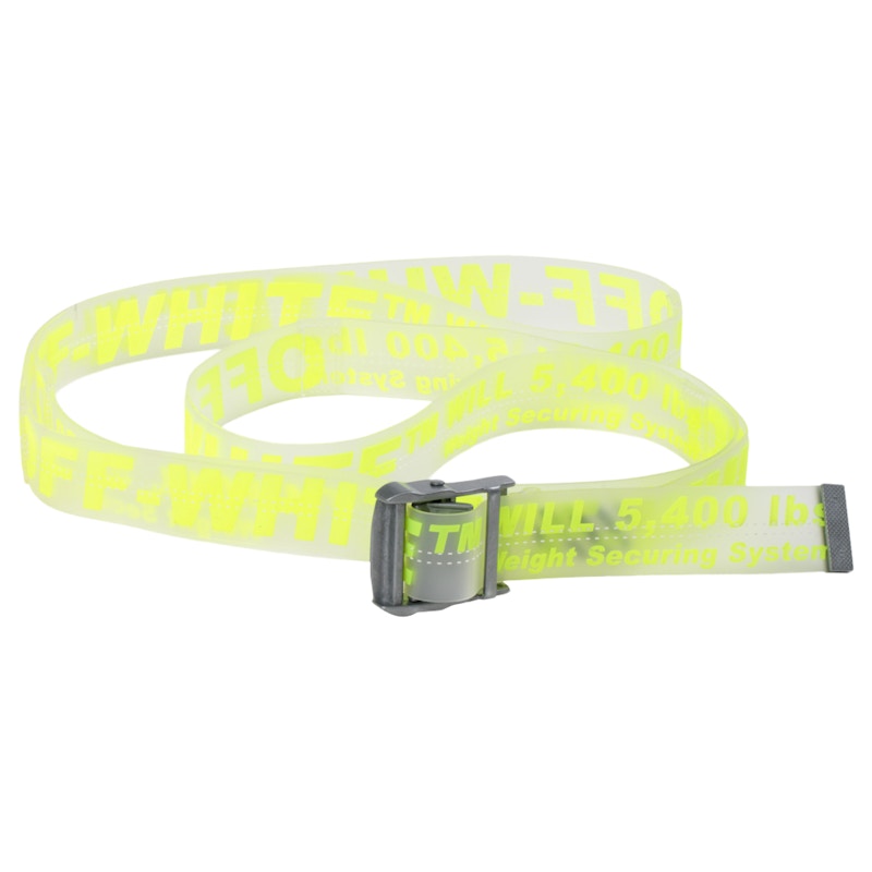 OFF-WHITE Rubber Industrial Belt (SS19) Fluo Yellow