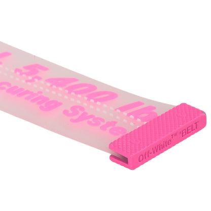 OFF-WHITE Rubber Industrial Belt (SS19) Transparent Fuchsia