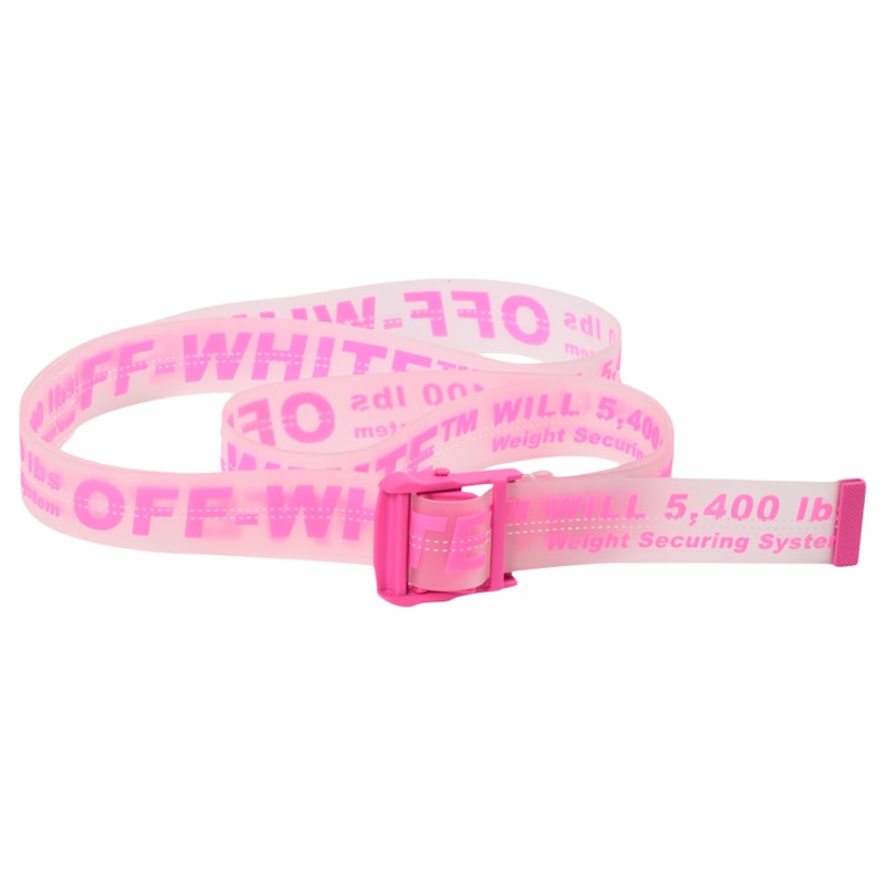 OFF-WHITE Rubber Industrial Belt (SS19) Transparent Fuchsia
