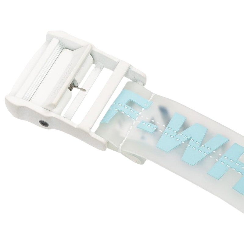 OFF-WHITE Rubber Industrial Belt Transparent/Light Blue