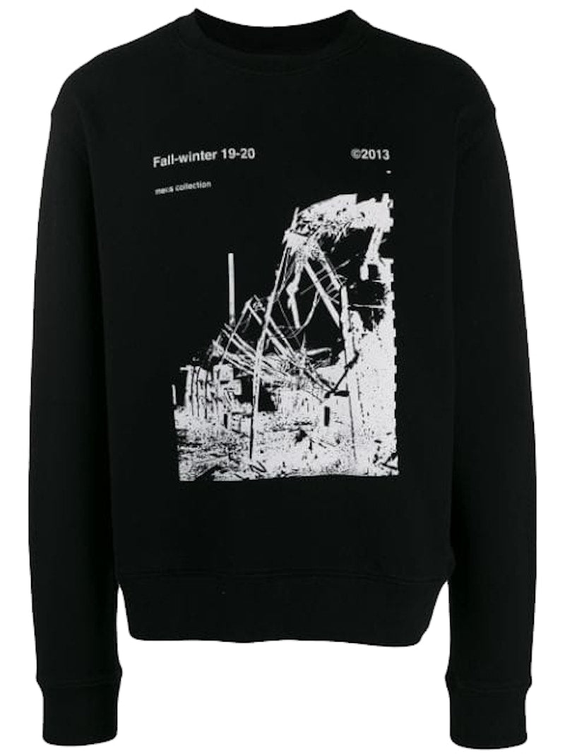OFF-WHITE Ruined Factory Sweater Black/White
