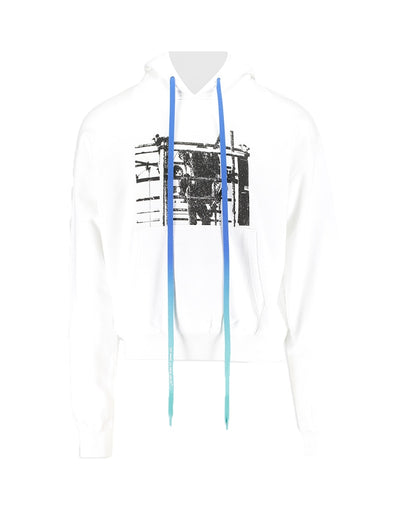 OFF-WHITE Scaffolding Hoodie White/Black